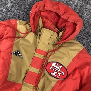 Vintage San Francisco 49ers Jacket Mens Large Red NFL Football Apex One 90s